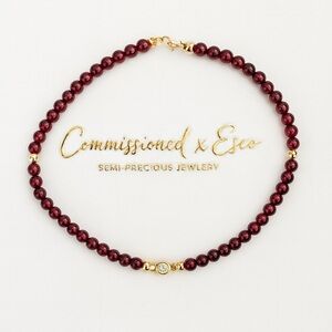 Diamond & Garnet Dual Station Bracelet
